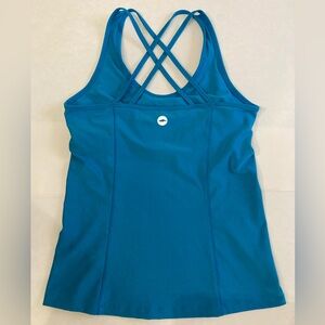 AVÍA Women’s strappy tank top with built-in bra Blue Size M
